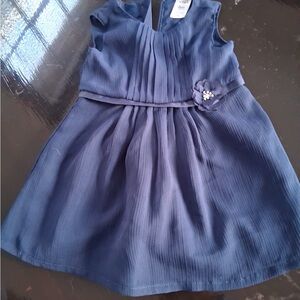 Carter's Elegant Navy Dress with Floral Detail